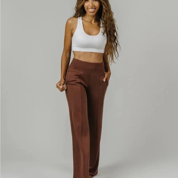 ZYIA Cocoa Serenity Wide Leg Pants - Picture 2 of 9